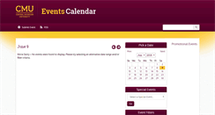 Desktop Screenshot of events.cmich.edu