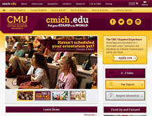 Tablet Screenshot of cmich.edu